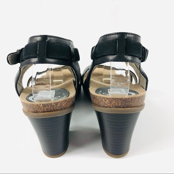 Abeo Biana Nuetral Black Block Heel Sandal NWOB - Picture 9 of 13